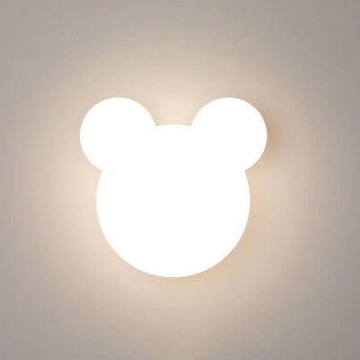 Cartoon Minimalist Bear Shape LED Wall Sconce Lamp