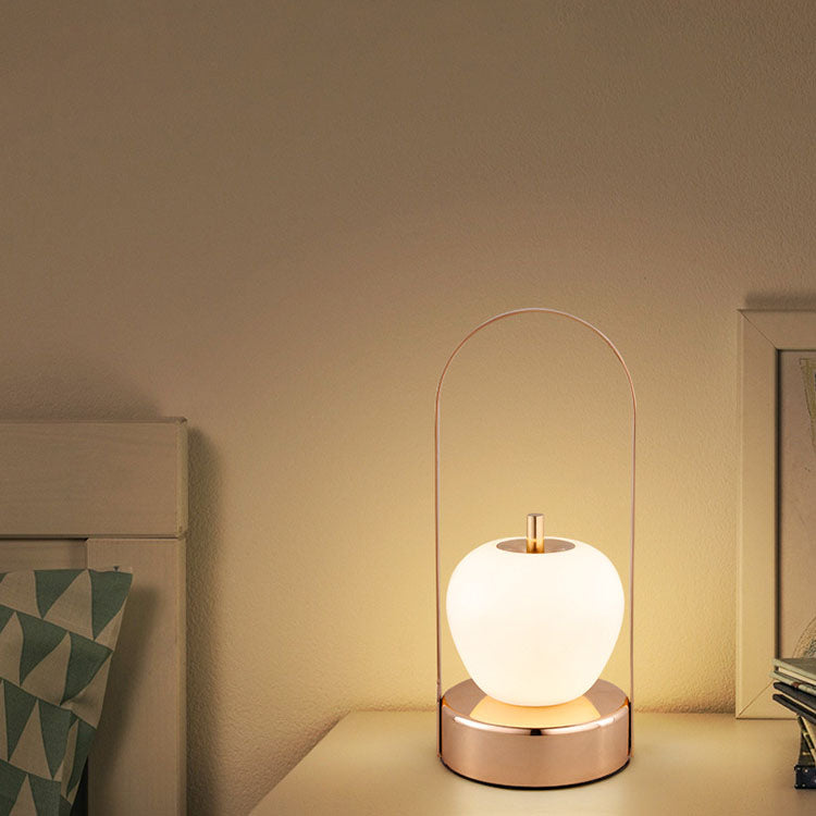 Creative Vintage Apple Shape Portable Rechargeable LED Table Lamp