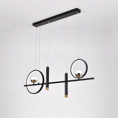 Moderner minimalistischer kreativer Kreis-Linien-Kombinations-Design-LED-Insel-Licht-Kronleuchter 
