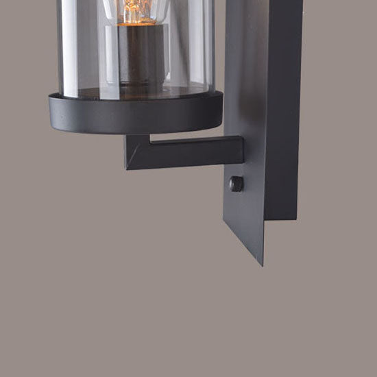 Modern Minimalist Rectangular Glass Iron Plate 1-Light Wall Sconce Lamp For Living Room
