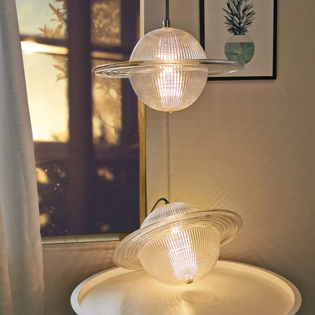 Lampe suspendue LED au design créatif en verre nordique 