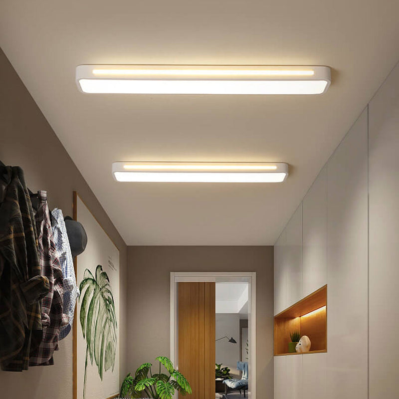 Nordische, minimalistische, lange LED-Deckenleuchte zur bündigen Montage