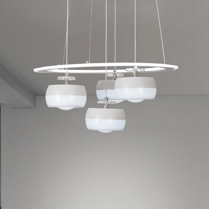 ثريا LED من الألومنيوم والحديد المطاوع بتصميم حديث وبسيط 