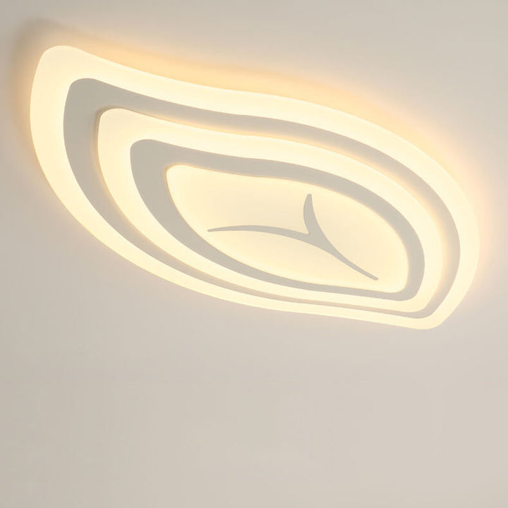 Plafonnier à LED en acrylique en forme de feuille créative 