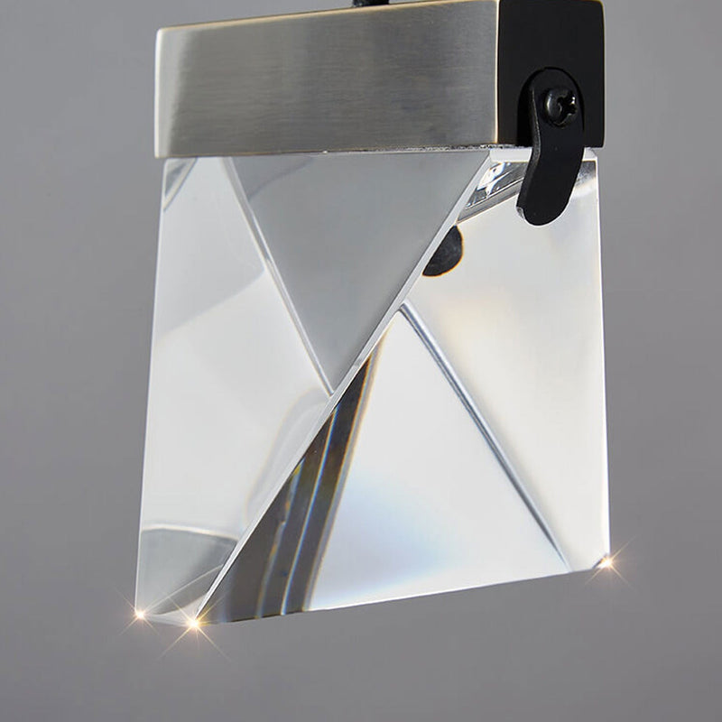 Moderne leichte Luxus-Kupfer-Kristalldiamant-LED-Pendelleuchte 