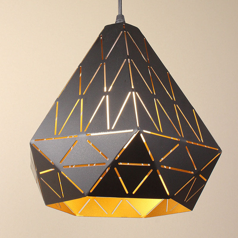 Nordic Simplicity Iron Geometry Triangle 1-Light Pendelleuchte 