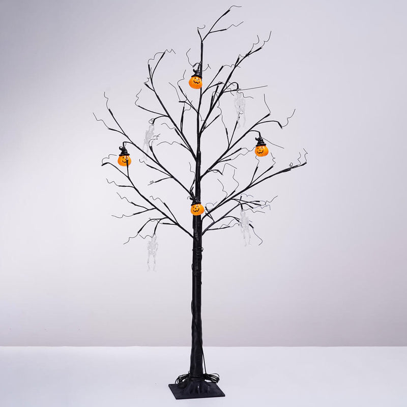 Halloween Pumpkin Skeleton Tree Light LED Simulation Tree Decoration Light