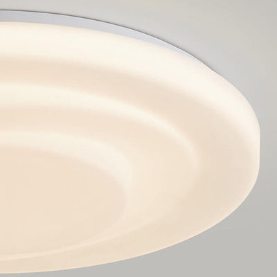 Modern Minimalist PE Swirl Round Iron LED Flush Mount Ceiling Light