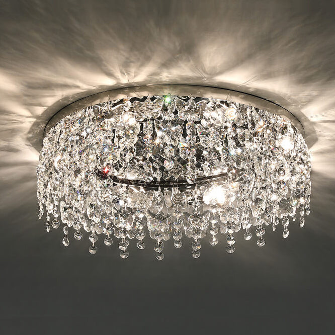 Modern Crystal Pendant Nordic Light Luxury 6/8/12-Light Flush Mount Light