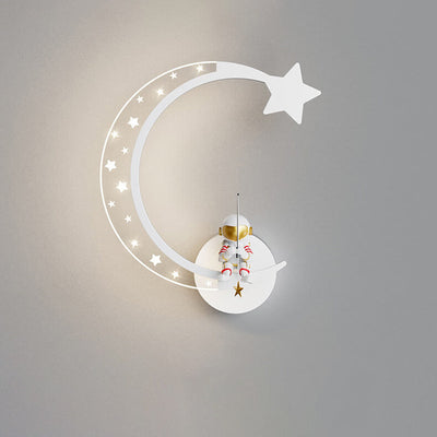 Kreative Cartoon Astronaut Star Moon Kids LED Wandleuchte Lampe