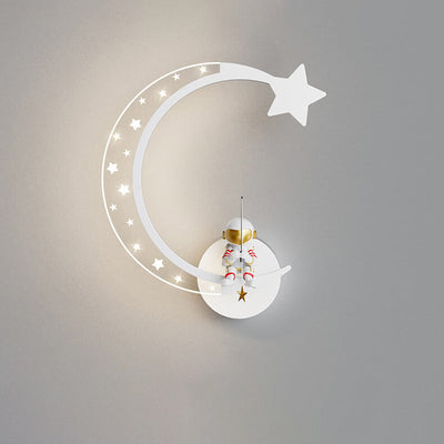 Creative Cartoon Astronaut Star Moon Kids LED Wall Sconce Lamp