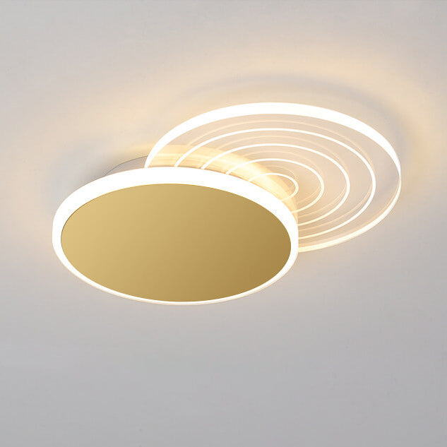 Conception géométrique simple et créative de superposition de lumière LED encastrée 