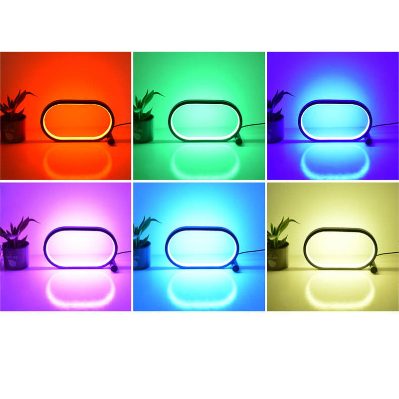 مصباح طاولة LED ليلي بسيط إبداعي بشكل بيضاوي USB 