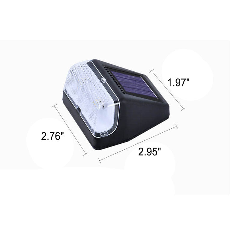 ضوء حائط حديقة فناء خارجي مقاوم للماء LED يعمل بالطاقة الشمسية بشكل مربع حديث 