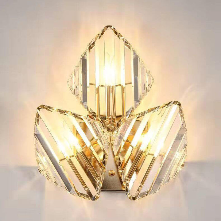 Modernes Licht Luxus Kristall Dreieck Geometrie 1/2/3 Licht Wandleuchte Lampe 