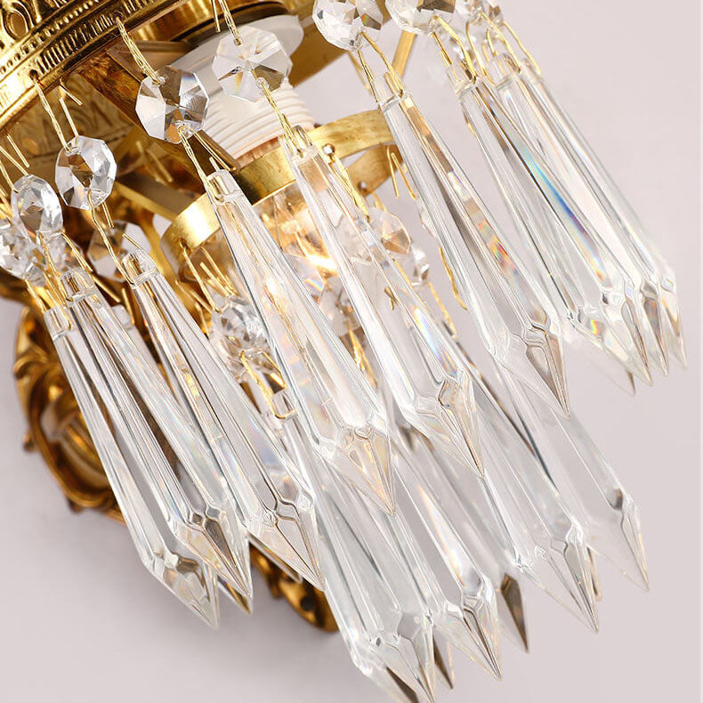Vintage Tiffany gefärbte florale Glaskuppel 1-Licht Wandleuchte Lampe 