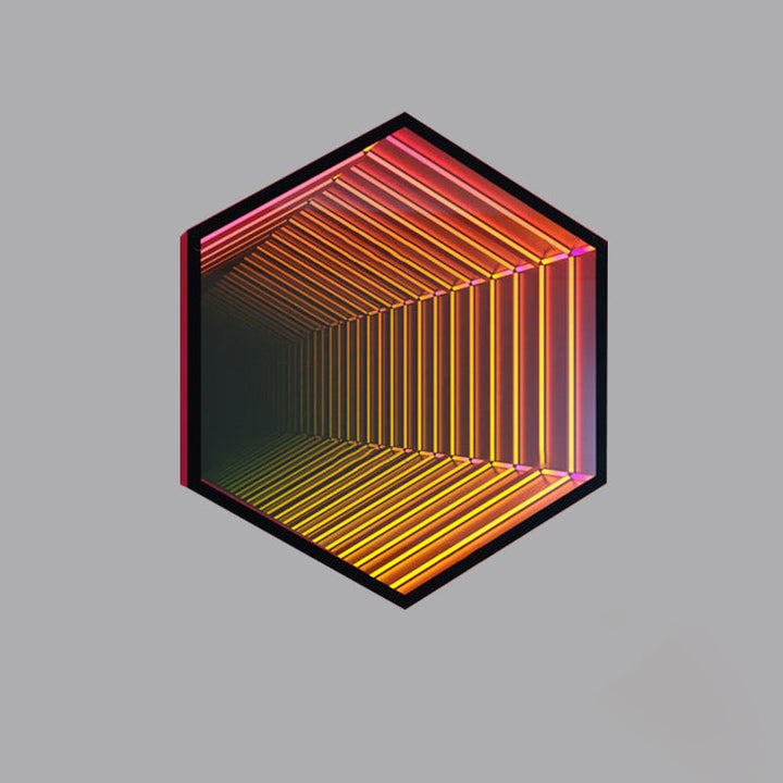 Lampe murale décorative créative à LED hexagonale/octogonale RVB 
