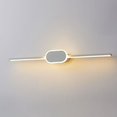 Modern Minimalist Long Strip Oval Base Vanity Light LED Wall Sconce Lamp