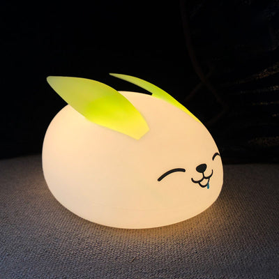 Lámpara de Mesa de Luz Nocturna LED de Silicona Creativa Moderna Conejo 