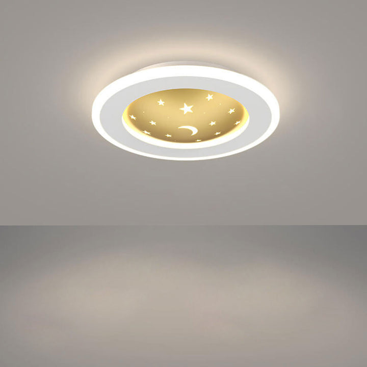 Nordic Minimalist Starry Sky Square Runde Schmiedeeisen Aluminium LED Unterputz Deckenleuchte 