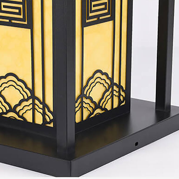 Modern Chinese Square Column Imitation-Marble LED Waterproof Lawn Landscape Light For Outdoor Patio
