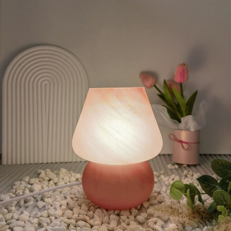 Modern Minimalist Glass Cloud Decorative 1-Light Table Lamp