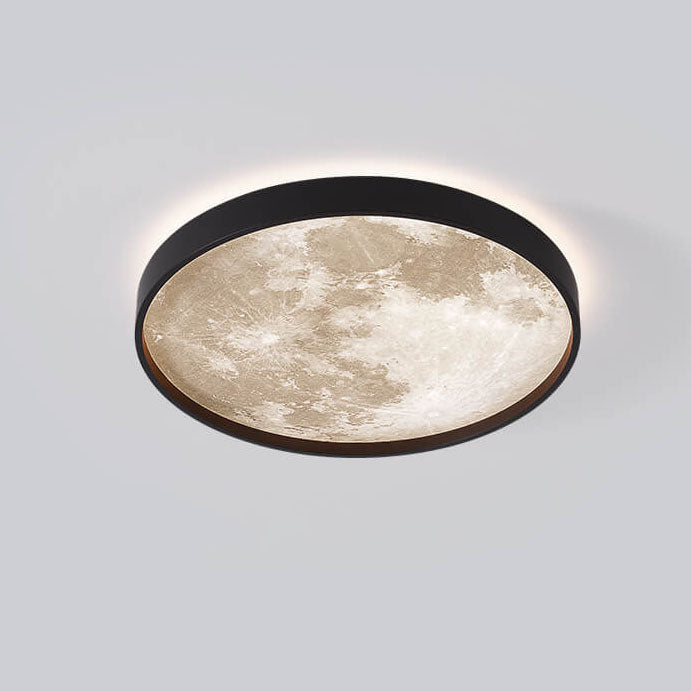 Nordic Creative Moon Round LED Flush Mount Ceiling Light