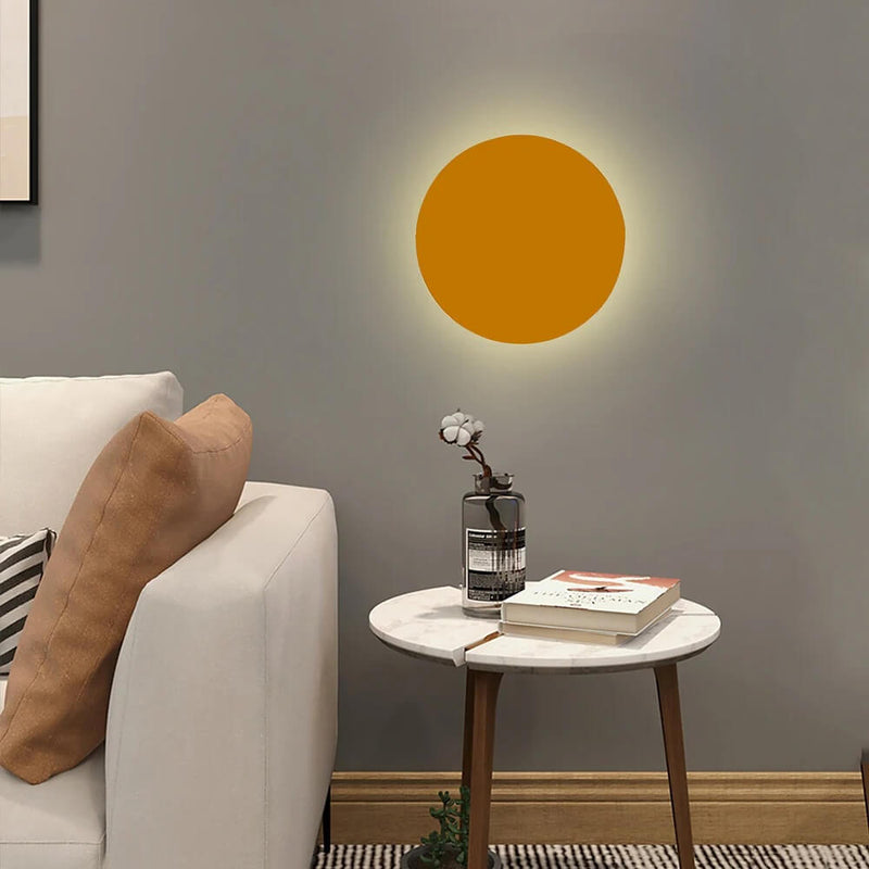 Modern Minimalist Colorful Round Iron LED Wall Sconce Lamp