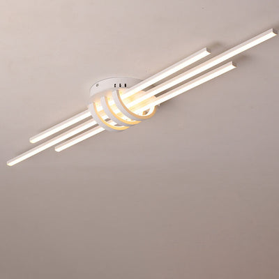 Modern Minimalist Long LED Flush Mount Lighting