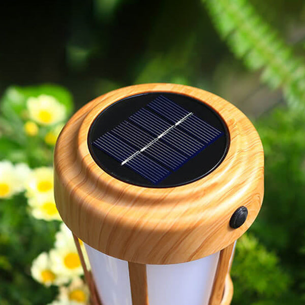 Solar Bamboo Flame Lawn Outdoor Waterproof LED Ground Insert Landscape Light