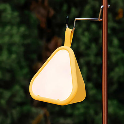 Lámpara de mesa con luz nocturna LED atmosférica de siete colores en triángulo creativo 