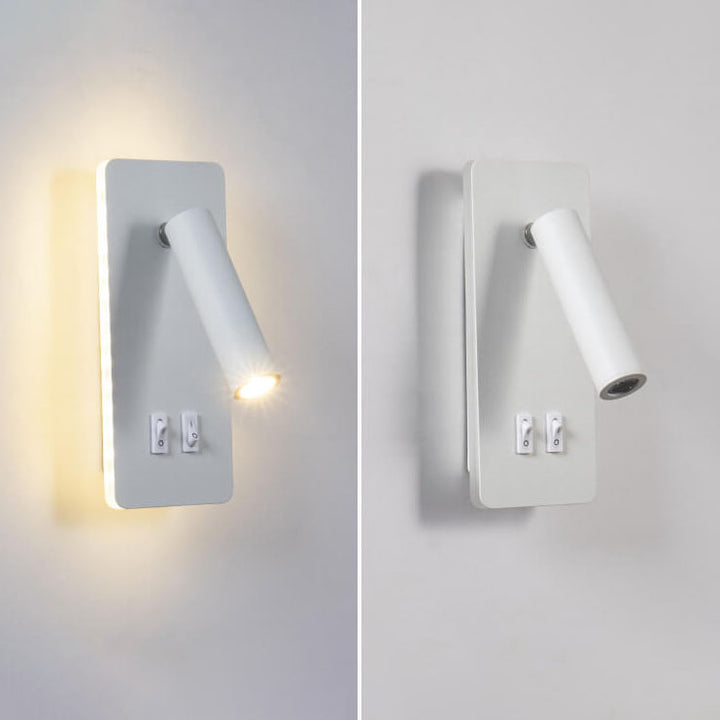 Moderner nordischer quadratischer Spot aus Eisen, drehbare LED-Lese-Wandleuchte für Wohnzimmer &amp; Schlafzimmer 