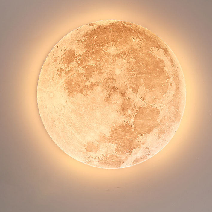 Nordischer minimalistischer Mond runde Acryl LED-Deckenleuchte 