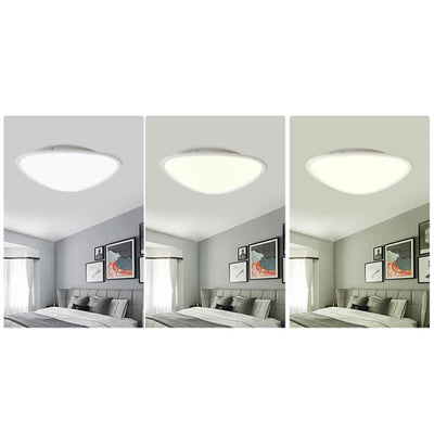 Moderne, minimalistische LED-Deckenleuchte mit rundem Dreieck aus Aluminium und Acryl 