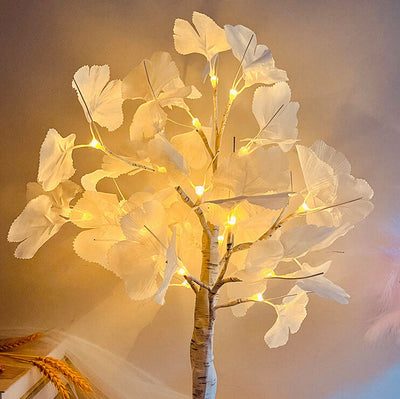 Weihnachtsbeleuchtete Ginkgo-Baum-Simulations-Baum-Licht-Batterie-USB-Dekorations-Tischlampe