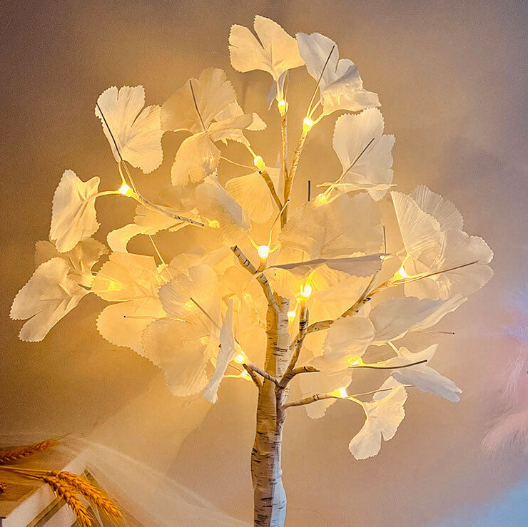 Christmas Lighted Ginkgo Tree Simulation Tree Light Battery USB Decoration Table Lamp