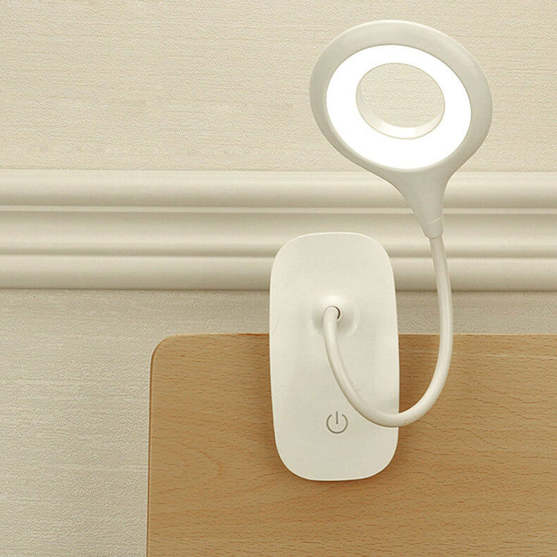 Lampe de bureau LED à clips rechargeables, abat-jour rond pliable, créatif et Simple 