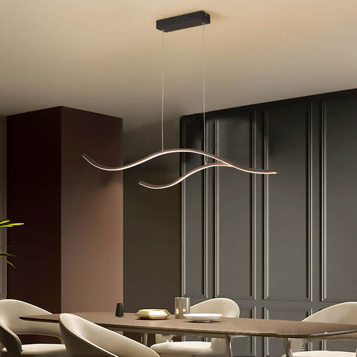 Nordic Kreative Long Line Island Light LED Kunst Kronleuchter 
