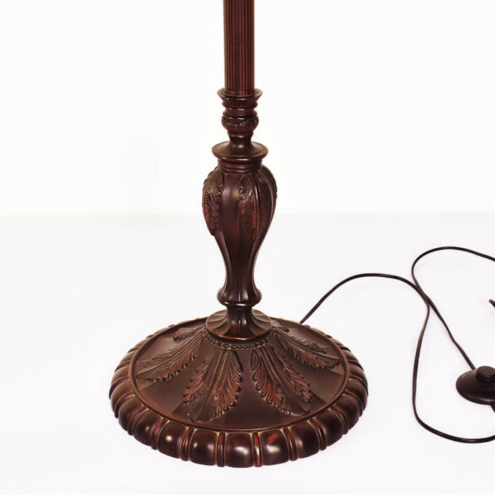 Lámpara de pie de hierro y resina con vidrieras Tiffany Decorativa con 3 luces 
