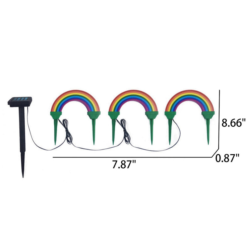 Solar-Regenbogen-LED-Bodeneinsatz-Außenterrassen-Rasen-Landschaftslicht 