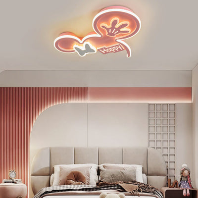 Cartoon Creative Minnie LED Kids Flush Mount Ceiling Light