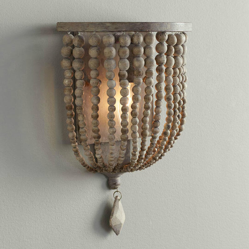 Vintage Antique Crystal Half Cylinder Decorative 1-Light Wall Sconce Lamp