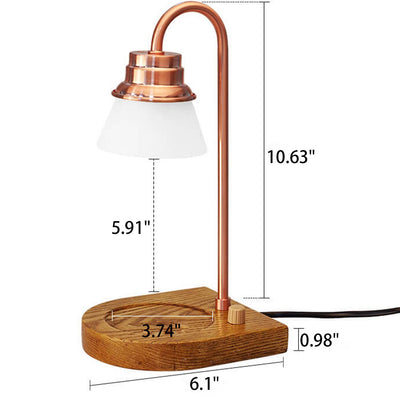 Moderne einfache Metall-Holz-1-Licht-Tischlampe aus schmelzendem Wachs 