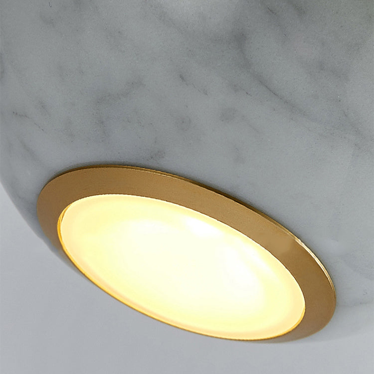 Contemporary Nordic Planet Marble Iron LED Pendant Light for Living Room