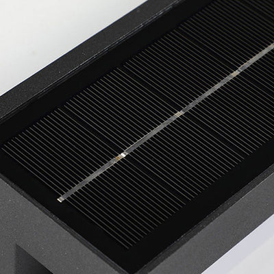 Solar Outdoor Rectangular Flat Panel Body Sensor Light Waterproof Patio LED Wall Sconce Lamp