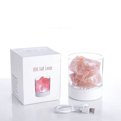 Salt Lamp Flame Cup LED Night Light Table Lamp