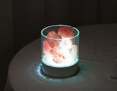 Salt Lamp Flame Cup LED Night Light Table Lamp