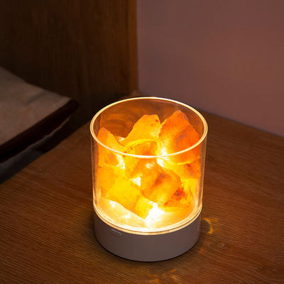 Salt Lamp Flame Cup LED Night Light Table Lamp