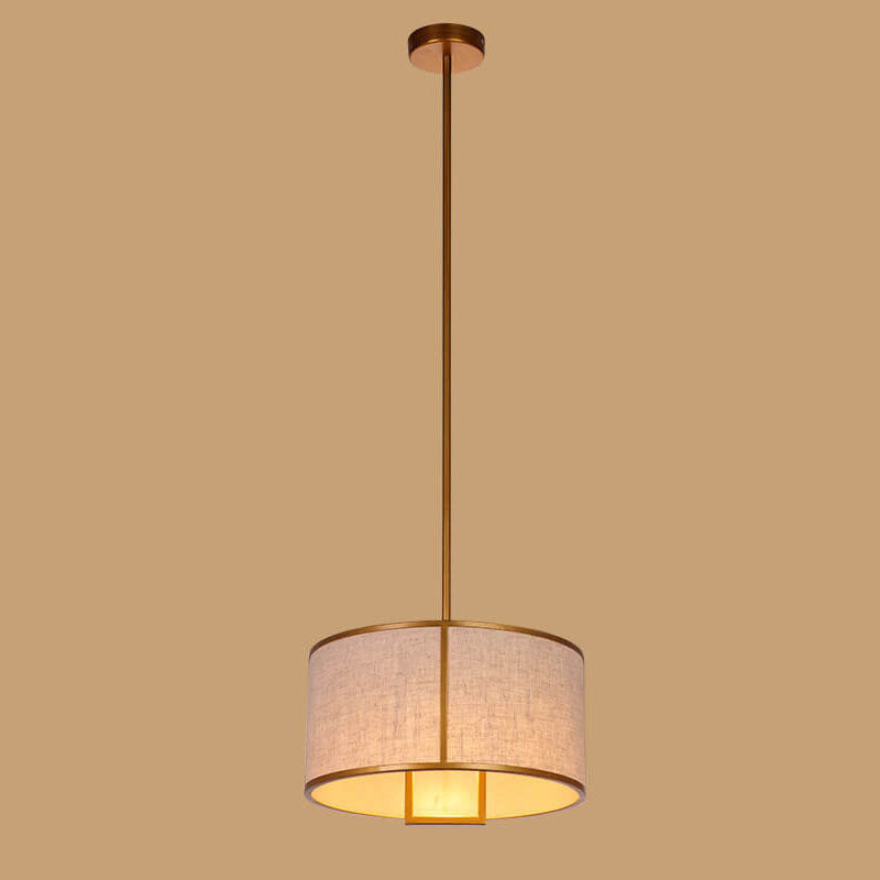 Modern Fabric 1-Light Drum Pendant Light