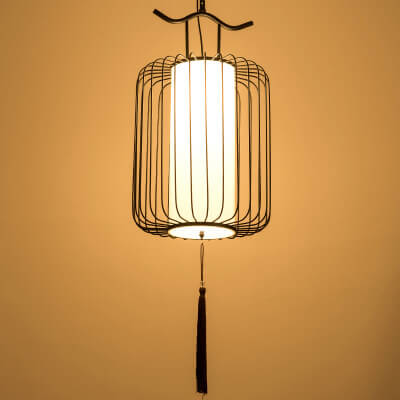 New Chinese Style Retro 1-Light Bird Cage Shade Pendelleuchte 